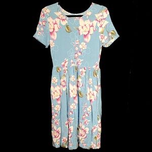 DB Moon Floral Print Empire Waist Dress